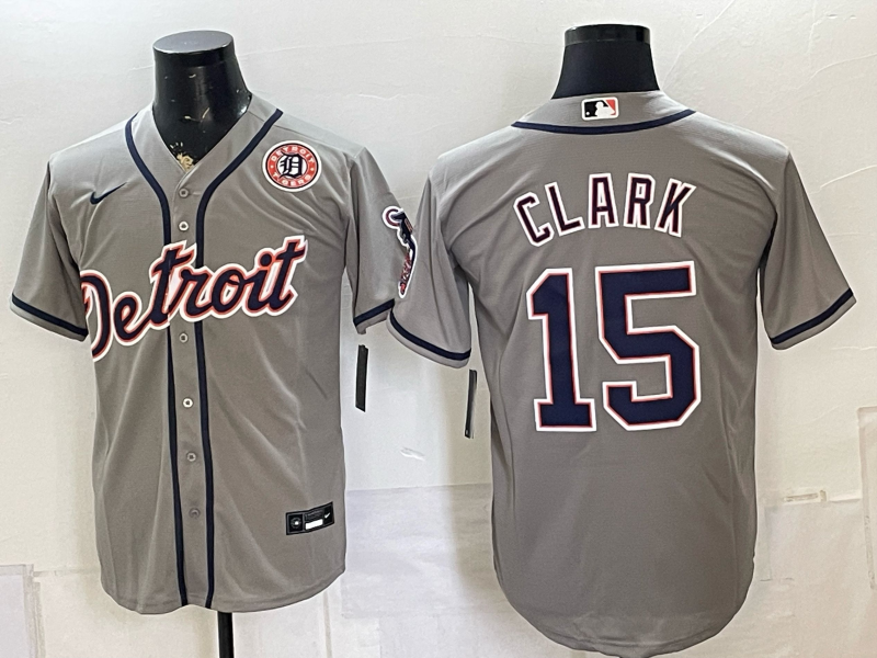 Men Detroit Tigers #15 Clark grey Nike 2026 MLB Jersey 080805->los angeles dodgers->MLB Jersey